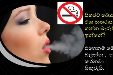 NO SMOKING / සිගරට් බොන එක නතරකරන්න බැරිද?