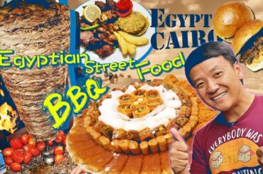 EGYPTIAN BBQ! Trying EGYPTIAN STREET FOOD in Cairo Egypt