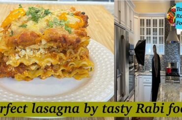 How to make Lasagna Recipe - chicken & cheese Lasagna by Tasty Rabi food