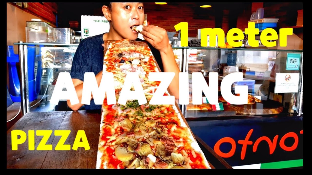 (Delicious Video) Amazing 1 Meter Italian Pizza " AI Metro " In BALI – Indonesian Street Food 발리 맛집 (Delicious Video) Amazing 1 Meter Italian Pizza " AI Metro " In BALI - Indonesian Street Food 발리 맛집