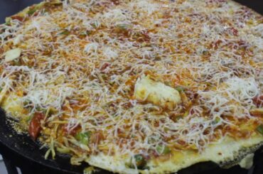 Cheese pizza Dosa | Indian Street Food | Delicious Dosa recipe |