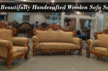 #226 5 Seater Sofa Set with Suede Fabric | Amazing Furniture Designs @Aarsun - Crafted in India