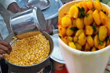 Spicy Masala Corn Street Food in Mumbai With Recipe | Indian Street Food | Street Food