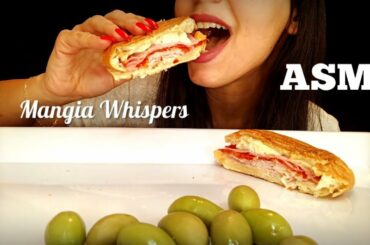ASMR | EATING ITALIAN PANINI! (SANDWICH) MUKBANG (WHISPER) | MANGIA WHISPERS 먹방