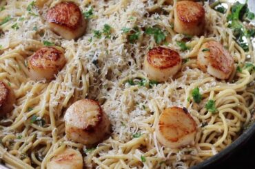 QUICKIE SCALLOP PASTA!! | EASY 20 MINUTE PASTA!