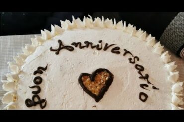 Anniversary Cake - Italian Sponge Cake & Chantilly cream (Pan di Spagna & crema Chantilly)