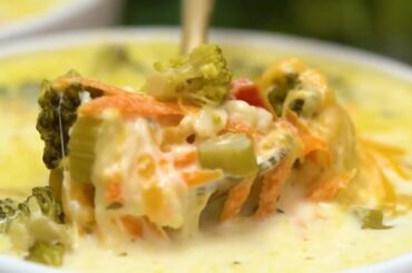 Slow Cooker Broccoli Cheddar Soup Recipe Video