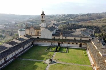 Florence Charterhouse (drone), Galluzzo, Florence, Tuscany, Italy, Europe