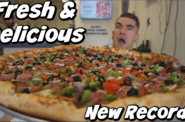 Awesome Pizza Challenge With A Comedian! 16 Slices of Yum! Man Vs Food