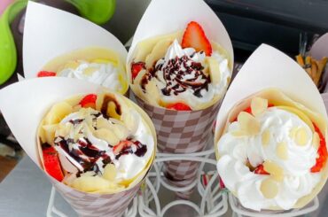 japanese street food - creamy crepes