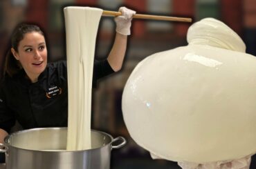 We made a 4 POUND BURRATA on my BIRTHDAY