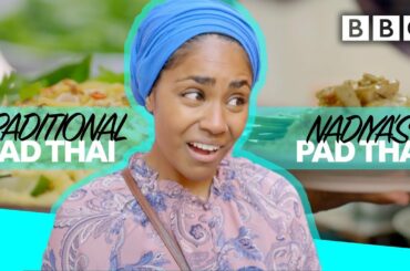 Nadiya's Pad Thai cook-off versus traditional pad thai! - BBC