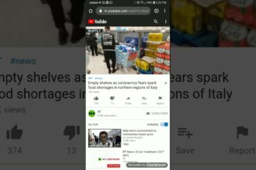 World Travail: Northern Regions In Italy Suffering Food Shortages As Result Of Coronavirus  PT1