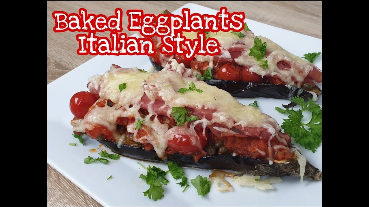 Baked Eggplants Italian Style/Baked eggplants with prosciutto/Baked Eggplants with smoked cheese Baked Eggplants Italian Style/Baked eggplants with prosciutto/Baked Eggplants with smoked cheese