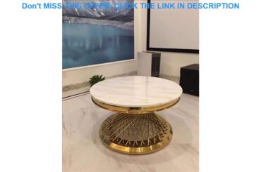 Review Italian style modern marble coffee table large round luxury living room Nordic stainless ste