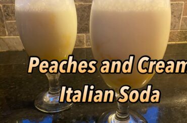 Peaches and Cream Italian Soda