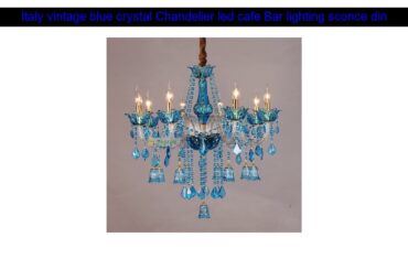 √ Discount Sale 13% [OFF] Italy vintage blue crystal Chandelier led cafe Bar lighting sconce dining