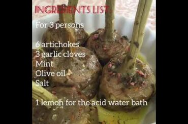 Italian cooking mama / Roman style artichokes, Carciofi alla romana