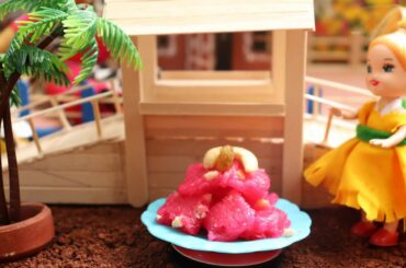 Miniature Cooking |Karachi Halwa Recipe |Halwa Sweet Recipe |miniature cooking set