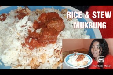 MUKBUNG/NIGERIA FOOD RICE & STEW || NIGERIA YOUTUBER IN ITALY #MUKBUNG