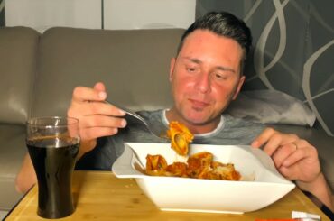 MUKBANG: Cooking Italian Pasta Tomato Sauce Zucchini & Desserts (Eating Sounds) No Talking. ASMR