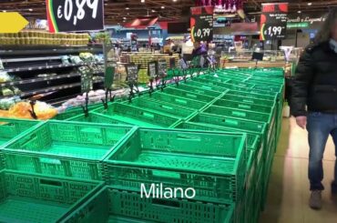 Coronavirus italy empty shelves and long queues as coronavirus  fears spark food shortages