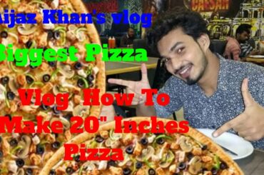 How to make 20" inches hand tossed Pizza | How to make stuffed crust pizza