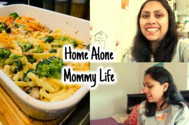 Maine Ghar 🏡 pe Akele Akele Kya Kiya - Baked Veggie White Sauce Pasta - Indian Mom in Canada