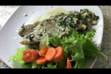Grouper In Spinach And Wine Sauce