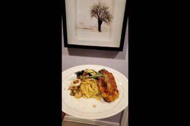 I MADE A HOMEMADE SEAFOOD PASTA WITH CHICKEN PARM. WATCH HOW IT TURNED OUT!