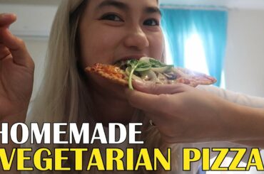 HOMEMADE VEGETARIAN PIZZA ❤️ | RHEA LORRAINE
