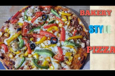 Vegetable Pizza|| Bakery Style Pizza Homemade || Pizza Recipe in Telugu || With Oven