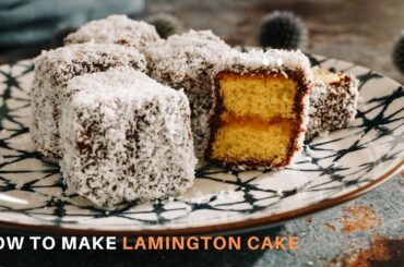 How to make Australian Lamington Cake |  No Baking Powder Sponge Cake | ASMR Cooking
