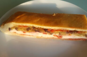 Flattened of aubergines (Schiacciata alle melanzane)