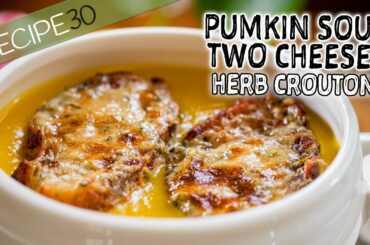 Two Cheese Creamy Pumpkin Soup Italian Style
