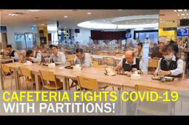 Employee cafeteria uses partitions to prevent COVID-19 spread | Taiwan News | RTI