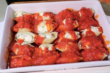 Cheesy Stuffed Shells Recipe | AngelaEats