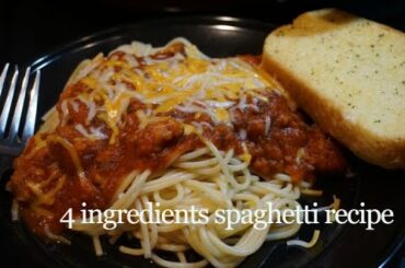 Simple Spaghetti Recipe | 4 ingredients only