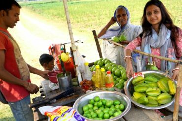 Enjoying Street Food of our Village with Grandmother | villfood vlog