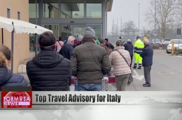 Taiwan advises against non-essential travel to Italy