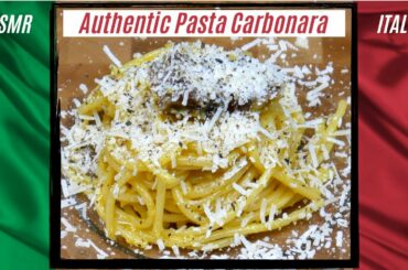 BEST Authentic Pasta CARBONARA - ASMR Cooking SOUNDS Only