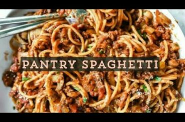 Pantry spaghetti (italian fast food)