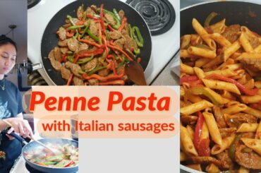 Penne Pasta with Italian Sausages | Food Vlog | Pinay Vlog | Pinay Canada | Airi Zaza's Vlog