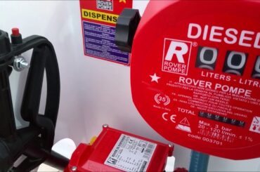 Κιτ αντλία σε βάση με μετρητή, λάστιχο, μάνικα, φίλτρο 0.5HP rover pompe italy