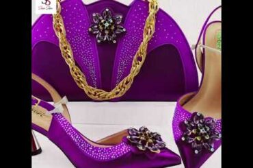 Wine New Design African Women Shoes And Bag Sets With Rhinestones Pump 3/2/2020 20:39