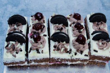 Chocolate cream slice cake| chocolate pastry recipe| chocolate whipped cream frosting