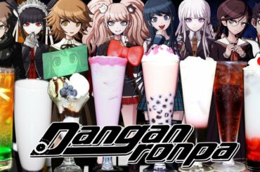 Danganronpa Inspired Drinks! 🤪💗👠 Anime Cafe in Japan! Official Recipes! Junko Enoshima and more!