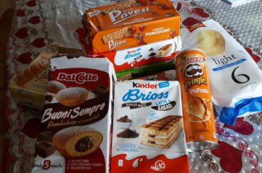 what i bought for my kids for school "Italian Snacks"PUNJABI'S IN ITALY