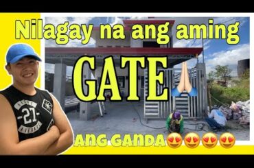 Part 37. Nilagay na ang aming Gate / OFW Dream house / pagpapagawa ng bahay