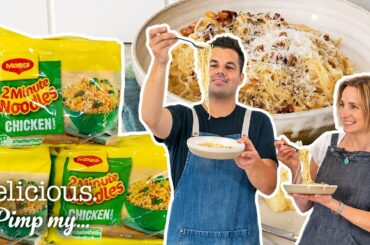 Can Wazza Create A Classic Italian Dish From Chicken 2 Minute Noodles? | delicious. Australia